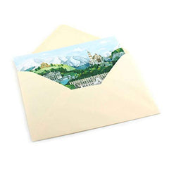 BAVARIA - THE CASTLES OF KING LUDWIG II - lovingly made 3D pop-up card for a travel voucher/greeting card/invitation to Bavaria or to the Oktoberfest