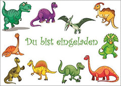 10 x  DINOSAURIER Geburtstagseinladungen (2)