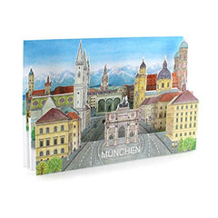 "MUNICH" pop-up card / 3D card - a lovingly made city map that can be used as decoration. A special Munich greeting card - or a lovely souvenir