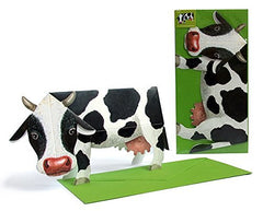 Pop-up cards animals / 3 D folding card: "FUNNY COW"