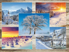 Edition Colibri postcard set LANDSCAPES AND NATURE, 30 different motifs from Germany to the Caribbean, from the North Sea to the South Sea, from all 4 seasons