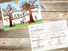 EDITION COLIBRI 10 invitation cards CLIMBING PARK/invitations for children's birthday parties in the forest/high ropes course or capture the flag (10980)