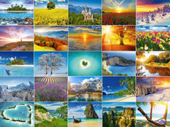 Edition Colibri postcard set LANDSCAPES AND NATURE, 30 different motifs from Germany to the Caribbean, from the North Sea to the South Sea, from all 4 seasons