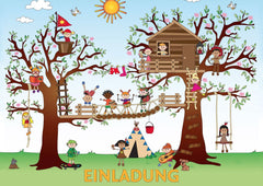 EDITION COLIBRI 10 invitation cards CLIMBING PARK/invitations for children's birthday parties in the forest/high ropes course or capture the flag (10980)