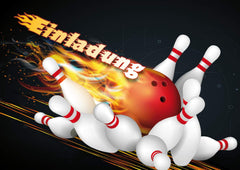 10 x  BOWLING Geburtstagseinladungen (1)