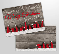 10 x  FRÖHLICHE WEIHNACHTEN Weihnachtskarten-Set