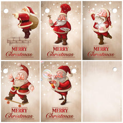 Edition Colibri 25 Christmas gift tags, 52 x 74 mm / 5 funny Santa Claus motifs 5 pieces each / Christmas tags, pendants, gift cards, hanging labels, hanging signs (set of 4)