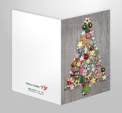 Edition Colibri XL Christmas card COLORFUL CHRISTMAS TREE with envelope - DIN A 4 folding card with colorful Christmas tree motif (11096)